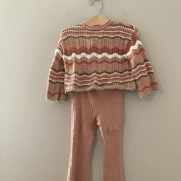 $28 ADD ON Little Co. matching stripe knit set Janie and Jack Zara Baby Gap - Picture 1 of 4